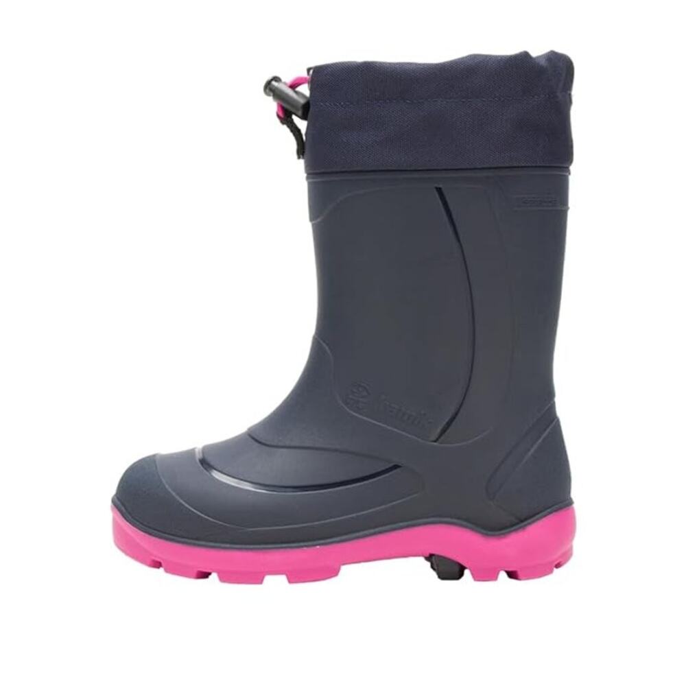 Kamik Snobuster1 Insulated Waterproof Snow Boots Navy Magenta Kids Girls Size 1